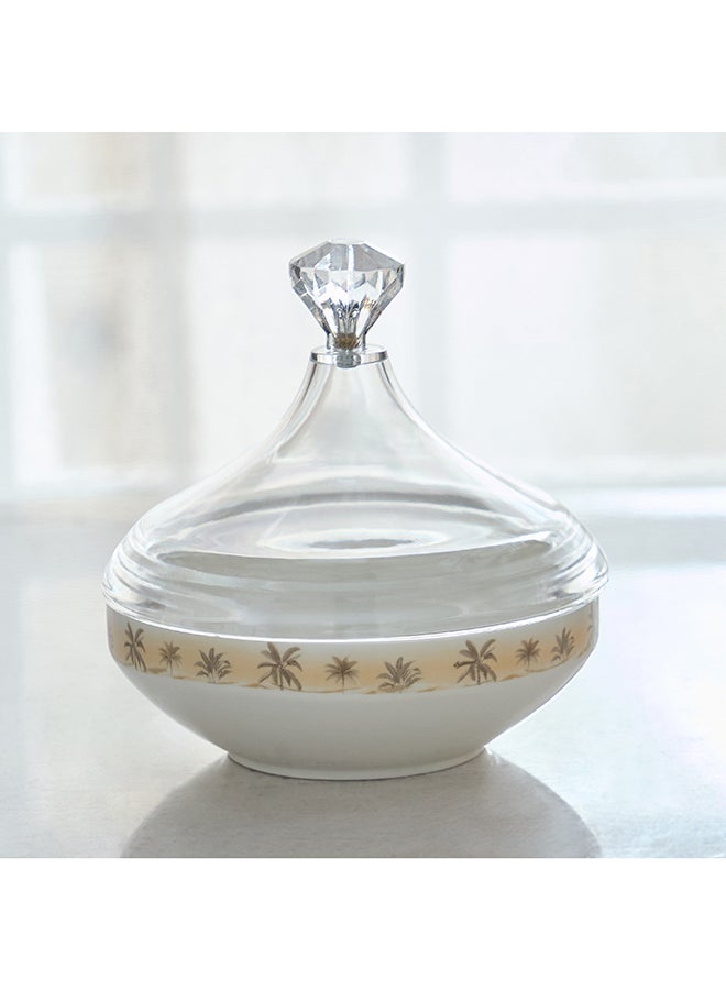 Home Box وعاء التمر صحرا، شفاف بتصميم النخيل - Image 1